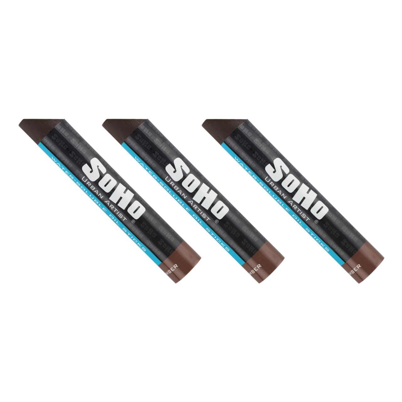 SoHo Urban Artist Water Soluble Oil Sticks for Artists – 3 Pack of Oil Paint Stick - No Brushes or Solvents Needed, Paint Any Primed Surface, Water Clean-Up, Non-Toxic, 4.8 x 0.78